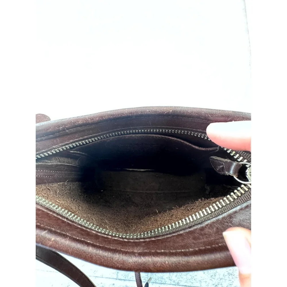Vintage Coach Mambo 9062 Crossbody Shoulder‎ Bag Women's Brown Mahogany Leather